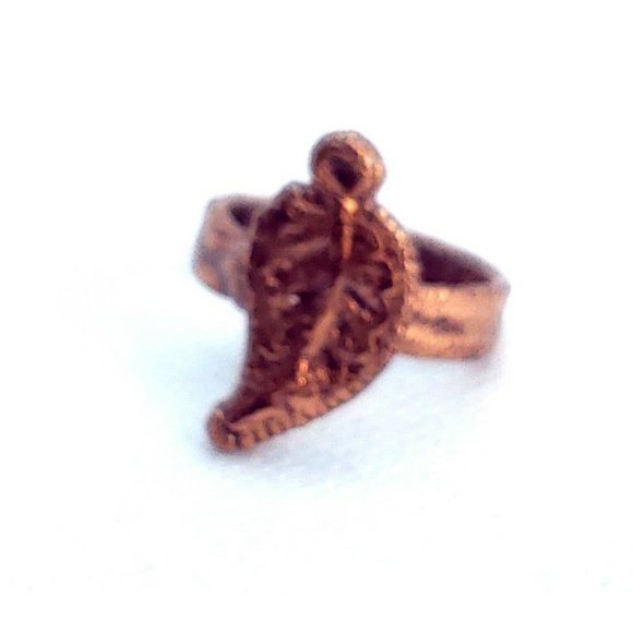 Copper leaf ring size 6.5 - Picture 7 of 12